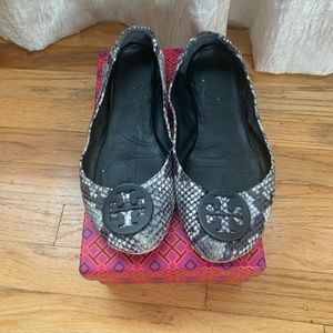 Tory Burch Snake Print Ballet Flat